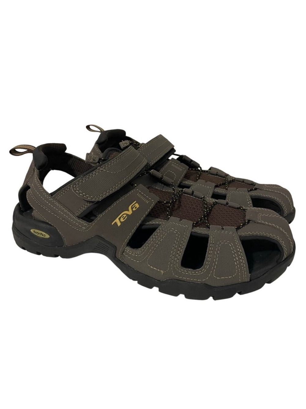 Teva Men's Forebay Fisherman Sport Sandals sz 12 Gray Brown